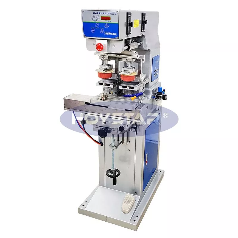 Двокольоровий тампонний принтер із робочим столом із човником